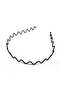 Set of 4 Sportsman Unisex Metal Crown Spring Scalloped Zigzag Flat Crown - 4