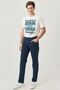 Texas Slim Fit Slim Fit Regular Waist Narrow Leg Stretchy Blue Men's Trousers - 4