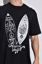 Loose Fit Comfortable Cut 100% Cotton Crew Neck Black T-Shirt - 5