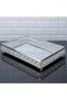 Glass Lid Mirrored Girl's Wish Chocolate Box Metal Case Diamond Stone Large Chest 36X25X6 cm - 2