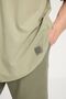 Relaxed Fit Wide Cut Short Sleeve 100% Cotton Green Shirt - 4