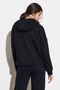 Loose Fit Relaxed Cut Black Women's Fleece Inside Hooded Sweatshirt - 5
