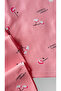 Girl's Long Sleeve Pink 100% Cotton Soft Textured Cherry Patterned Pajama Set - 2