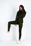 Women's Camouflage Self-Patterned Slim Fit Khaki Sports Fitness Leggings Set - 5