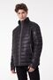 معطف منتفخ أسود ذو ياقة عالية وقصة عادية بقصة عادية - 4
