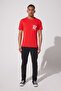 Regular Fit 100% Cotton Crew Neck Red T-Shirt - 2