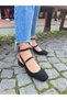Black Suede Mary Jane Square Blunt Toe Heeled Shoes Tarakliayklr 1No Büyüalin