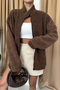 Women's Plush Teddy Fleece Cardigan with Zipper - 5