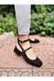 Black Suede Mary Jane Square Blunt Toe Heeled Shoes Tarakliayklr 1No Büyüalin - 6