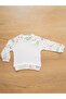 Konfor Series Unisex Baby Set 3-Piece Set Extra Soft 100% Cotton Special Ribbed Fabric Ecru - 5