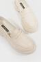 WOMEN'S BEIGE GENUINE NATURAL LEATHER LOAFER SHOES
