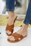 Women's Daily Leather Slippers Tan Dowry Bundle Guest Sea Home Beach Holiday Slippers