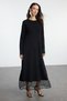 Black Skirt Tulle Detail Knitwear Dress Tctaw25Eb00038 - 2