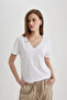 Women's White T-Shirt - W9578Az/Wt79 - 3