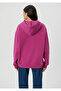 Logo Printed Hooded Purple Sweatshirt 1600361-70597 - 4