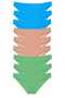 Green Blue Lycra 9 Pieces Women's Slip Set