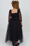 Guipure Patterned Girl's Long Evening Wedding Dress - 5