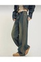 Blue Baggy Jeans with Vintage Stripe Detail - 2