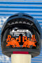 15cmx6cm Orange Reflective Noctilucent Energy Sticker - Motor, Car, Helmet Sticker (1 Piece)
