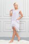 Pamulu Peshtemal Beach Dress, Hand Embroidered Special Design, Thin Fabric - Light Lilac - 4