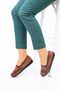 Women's Tan Full Orthopedic Laceless Flat Shoes - 4