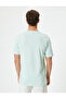Cotton Short Sleeve T-Shirt - Pocket Detail and Printed Crew Neck - 4