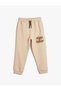 Jogger Sweatpants with Print Detail, Tie Waist, Pocket and Ribbon
