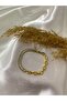 Half Baguette Stone Steel Bracelet - 2