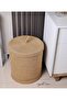 Jute Straw Basket Organizer Toy Laundry Basket with Lid 40x35