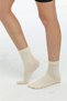 Women's Ecru Color Cotton Toe Socks Ts-0202