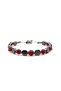 Red Agate-Hematite Natural Stone Bracelet with String on the Stone Model