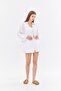 Women's White Linen Lace-Up Kimono / Sevde Ugur - 2