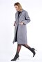 Women's Gray Pocketed Buttoned Cashmere Coat / Collection - 2