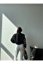 Women's Short Crop Dumbbell Fabric Bomber Jacket - 5