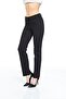 Women's Classic Medium High Waist Super Luxury Black Trousers Leggings -4876 - 2