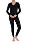 Women's Thermal V-neck Long Sleeve Underwear Set -1908-1910 - 4