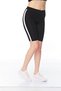 Women's Above Knee Cotton Side Striped Short Shorts Oversize Lycra Sports Tights - 4075 - 2