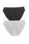 Women's Cotton Normal Waist Bikini Lace Slip Lycra Panties 2-Piece - 3038
