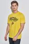 Regular Fit Regular Cut 100% Cotton Crew Neck Yellow T-Shirt - 3