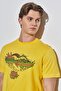 Regular Fit Regular Cut 100% Cotton Crew Neck Yellow T-Shirt - 4
