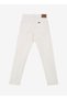 Slim Fit Slim Fit Regular Waist Skinny Leg 100% Cotton Rider Women's Ecru Jean Denim Jeans - 8