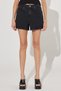 Carol Straight Fit Straight Cut High Waist Stretchy Jean Denim Shorts