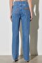 Straight Fit Straight Cut 100% Cotton Regular Waist Light Blue Jean Jeans - 5