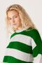 Regular Fit Normal Cut Crew Neck Green Women's Knitwear Cardigan - 6