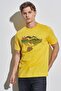 Regular Fit Regular Cut 100% Cotton Crew Neck Yellow T-Shirt - 2