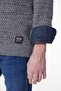 Regular Fit Regular Cut Crew Neck Gray Melange Knitwear Sweater - 5