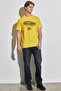 Regular Fit Regular Cut 100% Cotton Crew Neck Yellow T-Shirt - 5