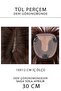 Tulle Perçem Human Hair Leather Top 10x12 Natural Black Bt30 - 5