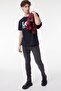Regular Fit Regular Cut Crew Neck 100% Cotton Men's Black T-shirt - 2