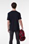 Regular Fit Regular Cut Crew Neck 100% Cotton Men's Black T-shirt - 5